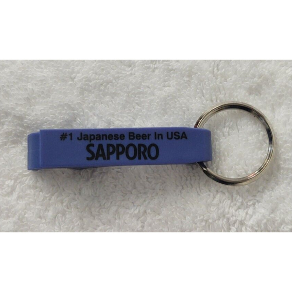 Blue Sapporo Beer Keychain & Bottle Opener - Dad's Birthday, Father's Day Gift